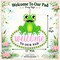 AllThatSparkles; Frog Welcome Sign with Door Hanger For Crafts, Wreath Making, Classroom Decorations; Category:Spring Wall Decor; Image:4